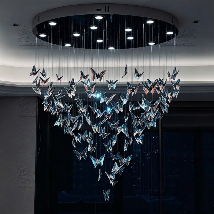 Đèn chùm pha lê Butterfly staircase